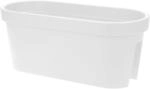 Spetebo Balkon Gel&auml;nder Blumenkasten oval 60 cm - wei&szlig; - Kunststoff...