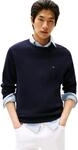 Tommy Hilfiger Herren Pullover Essential Cotton Crew Neck aus Baumwolle, Blau (Desert