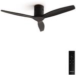 CREATE / WINDCALM M/Deckenventilator ABS Schwarz mit Fernbedienung/ 40W, Leise,