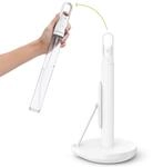 simplehuman Stehender Papierhandtuchhalter mit Spr&uuml;hpumpe, wei&szlig;er Edelstahl