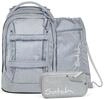 Satch Pack Set Schulrucksack-Set, 3-teilig ab 5. Klasse ergonomisch 30L Stauraum mit