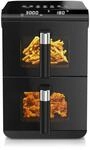 Arendo - Hei&szlig;luftfritteuse XXL Dual Zone 2 Kammern &ndash; 11,4L Kapazit&auml;t &ndash; 2 Zonen