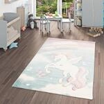 Pergamon Kinder Teppich Maui Kids Pastell Einhorn Bunt in 5 Gr&ouml;&szlig;en