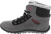 leguano Kosmo Anthrazit (grau) - gef&uuml;tterte Stiefelette - Barfu&szlig;schuhe Damen,...
