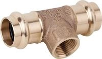 Viega T-St&uuml;ck Sanpress 2217.2 RG SC-Contur mit IG 22 x 1/2 Zoll x 22 mm, 115944