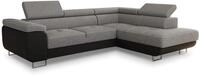 Ecksofa Caris mit Schlaffunktion und einstellbare Kopfst&uuml;tzen, Wohnlandschaft...