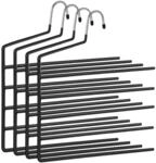 SONGMICS Hosenb&uuml;gel platzsparend, 4er Set, Mehrfach-Kleiderb&uuml;gel