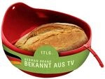 Coolinato 3 in 1 Silikon Universalsch&uuml;ssel Rot, Brotbackform zum Backen, Mixen und