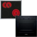 Bosch Einbauherd-Set HND211LR1, Serie 2 Einbau-Herd 60 cm mit 3D-Hei&szlig;luft HEF010BA1,