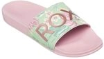 Roxy Slippy Slider Sandals for Women Badeschuhe Frauen 37 Gr&uuml;n