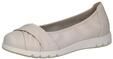 CAPRICE Comfort Damen Ballerinas aus Leder Bequem, Cremefarben (Offwhite Nappa), 39
