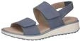 CAPRICE Damen Sandalen flach aus Leder Bequem, Blau (Lt.Blue Suede), 38 EU