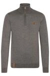 Indicode Nathen Herren Strickpullover Troyer Feinstrick Pullover Mit Stehkragen und
