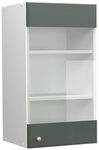 Vicco K&uuml;chenglasschrank Fame-Line, Gr&uuml;n-Gold Landhaus, 40 cm, zur Kombination mit