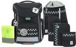 L&Auml;SSIG 7-teiliges Schulranzen Set Kinder/School Set Slim Unique Black