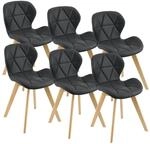 [en.casa] Esszimmerstuhl &Auml;lmhult 6-er Set 78x47x52 cm Kunstleder Buche St&uuml;hle