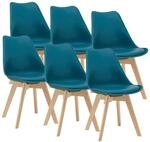 [en.casa] Esszimmerst&uuml;hle Fl&auml;ten 6er Set Stuhl K&uuml;chenst&uuml;hle Kunstleder...