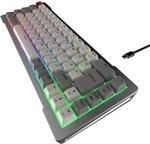 Raijintek MGA-68 Silber, 65% TKL Magnetschalter Gaming-Tastatur, kabelgebunden, 69