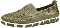 Gemini Damen Slipper Schl&uuml;pfschuh Lederschuh mit Lochmuster 395745-01, Gr&ouml;&szlig;e:39