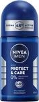 NIVEA MEN Protect & Care Deo Roll-On, sanfter Deoroller ohne Aluminium (ACH) ohne