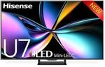 Hisense 65U7Q Fernseher 65 Zoll, 4K Mini LED ULED, Smart TV, Hi-View AI Engine, 144Hz