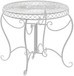 CLP Gartentisch rund im Jugendstil Sheela, Metalltisch aus Eisen pulverbeschichtet,