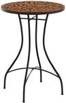 vidaXL Bistrotisch, Gartentisch Mosaik-Design, Mosaiktisch Eisengestell,