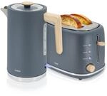 briebe Nordic Set Toaster 2 Scheiben Breite Schlitze mit Br&ouml;tchenaufsatz, 6...