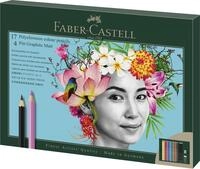 FABER-CASTELL 210052 - Zeichenset 23-teilig mit Polychromos Buntstifte und Bleistifte