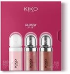 KIKO Milano Glossy Lip Set, Make-Up-Set: 2 Feuchtigkeitsspendende Lipglosse Und 1