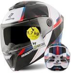 Bogotto Ezion Klapphelm, schwarz matt/wei&szlig;/rot/blau, M