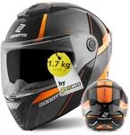 Bogotto Ezion Klapphelm, schwarz matt/orange, XL