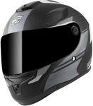 FC-Moto FF114B Zeron Helm, schwarz matt/grau/wei&szlig;, L
