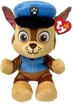 TY Chase Paw Patrol Soft Plush Toy for Kids, Cuddly Teddy, Collectible Stuffed Toy,