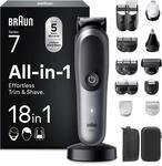 Braun All-in-One Series 7, 18-in-1 Multigroom, Barttrimmer, Nasenhaartrimmer,
