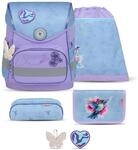 Belmil Compact mit Patches Schulranzen Set 5-teilig mit Brustgurt (405-41/AG/B/S)