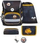 Belmil Compact mit Patches Schulranzen Set 5-teilig mit Brustgurt (405-41/AG/B/S)