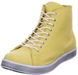 Andrea Conti Damen High Top Sneaker, Gelbgr&uuml;n, 38 EU