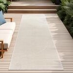 Paco Home Teppich Outdoor Wetterfest, Moderne abstrakte Boho Designs mit 3D Struktur,