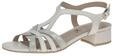 CAPRICE Damen Sandalen mit Absatz aus Leder mit Blockabsatz, Wei&szlig; (Offwh/Silver), 40