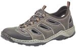 Rieker Herren - Slipper Grau Kombi, 47 EU