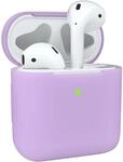 EAZY CASE - Schutzh&uuml;lle f&uuml;r AirPods 1 & 2 H&uuml;lle Lila Silikon Case Sto&szlig;fest mit