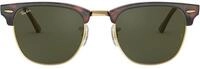 Ray-Ban Unisex Clubmaster Sonnenbrille, Braun (Gestell: Havana, Gl&auml;ser: Gr&uuml;n