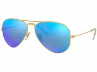 Ray Ban Unisex Sonnenbrille Aviator, Gr. Large (Herstellergröße: 58), Gold...