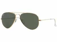 Ray Ban Unisex Sonnenbrille Aviator, Gr. Large (Herstellergröße: 55), Gold...