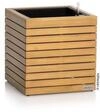 LECHUZA-Pflanzgef&auml;&szlig; PALO Natural Wood 45 Low Eukalyptusholz, Pflanzgef&auml;&szlig; mit