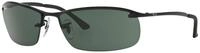 Rayban Herren 0RB3183 006/71 63 Sonnenbrille, Schwarz (Matte Black/Green)