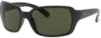 Ray-Ban womens Rb4068 Sonnenbrille, Schwarz (Gestell: Schwarz Glas: Gr&uuml;n 601), Large