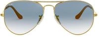 Ray-Ban Unisex Aviator Sonnenbrille, Gold (Gestell: Gold Glas: Verlauf Hellblau