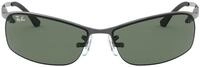 Ray-Ban Unisex Top Bar Sonnenbrille, Grau (Gestell: Gunmetal, Gl&auml;serfarbe: Gr&uuml;n